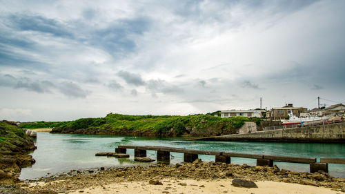 Scenic view of river against sky