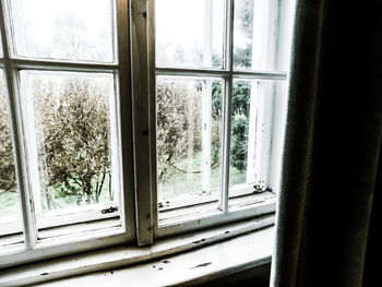 Close-up of window at home