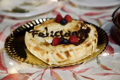 Close-up of cake on table