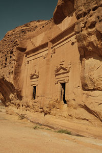 Rock formations in desert