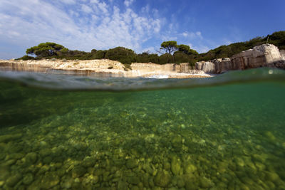 Scenic view of sea against sky