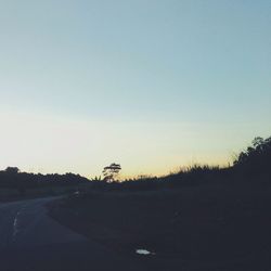 Country road at sunset