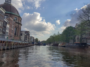 View of river with buildings in background