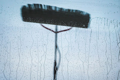 Full frame shot of wet glass window