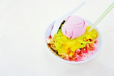 Close-up of ice cream in plate