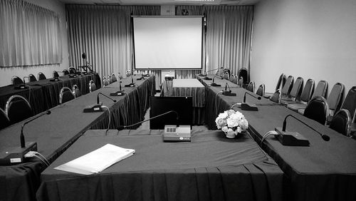 View of empty chairs