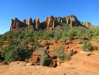 Rock formations on mountain