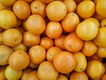 Group of tangerine in the supermarket.