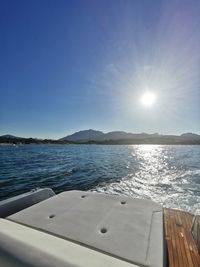 Scenic view of lake against clear sky