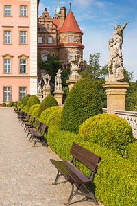 Statues in a garden