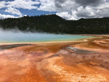 Amazing yellowstone  prismatic spring