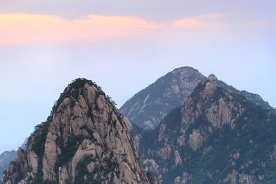 Rock formations against sky