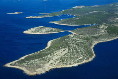 High angle view of sea shore