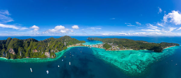 Aerial view of landscapes phi phi island krabi thailand 