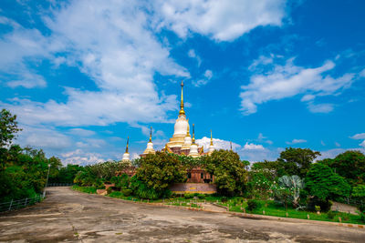 View of temple building against sky