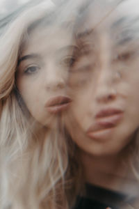 Close-up portrait of a young woman