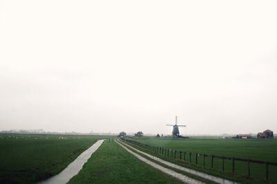 Road leading towards field