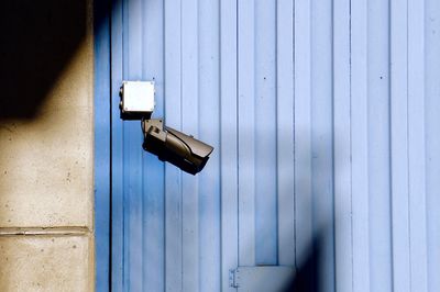 Security camera on the wall, old technology