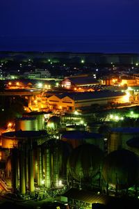 View of illuminated cityscape at night