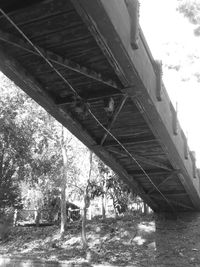 Low angle view of bridge against sky