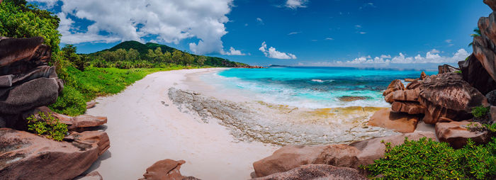 Panoramic view of sea against sky