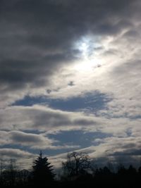 Low angle view of cloudy sky