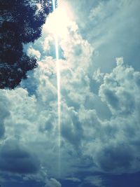 Low angle view of vapor trail in sky