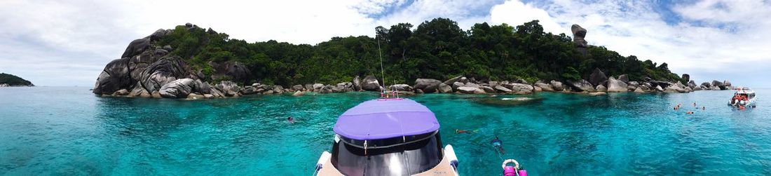 Panoramic shot of sea against sky