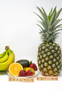 Close-up of fruits on table