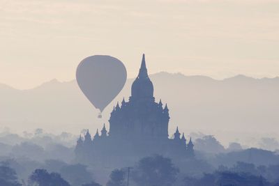 Low angle view of temple against sky