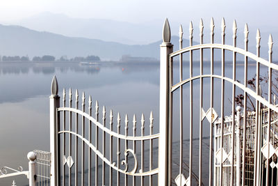 Close-up of metallic fence