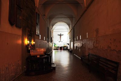 Interior of abandoned building