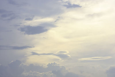 Low angle view of clouds in sky