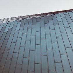 Low angle view of roof against clear sky