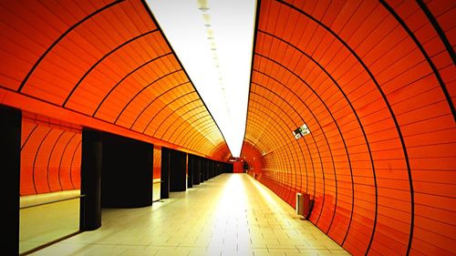 Illuminated underground walkway