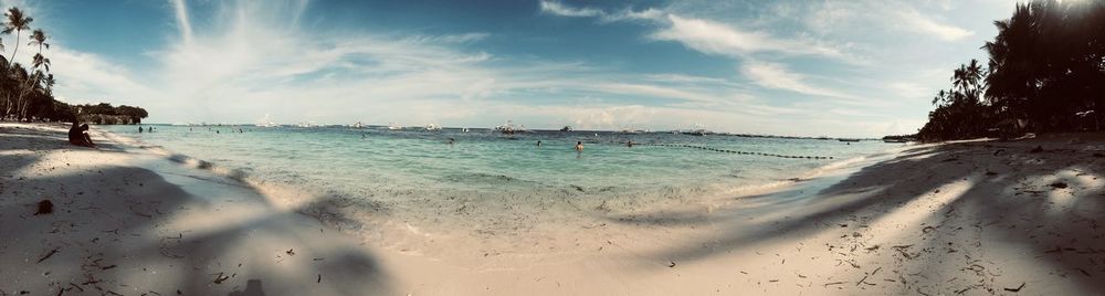 Panoramic view of beach against sky