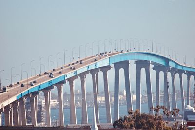 View of bridge against clear sky