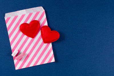 Close-up of heart shape against white background