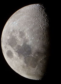 Close-up of moon against sky at night