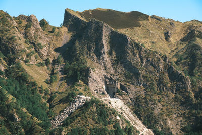 Panoramic view of rocky mountains