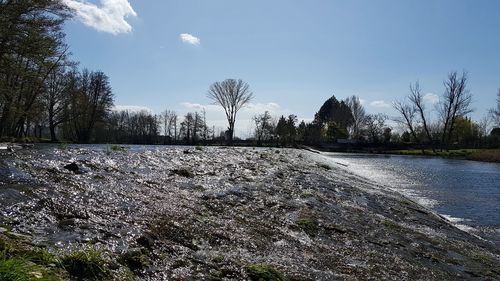Scenic view of land against sky