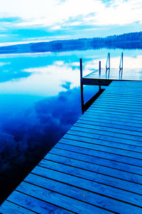 Pier on calm lake