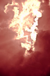 Low angle view of sky at sunset