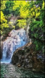 River flowing through rocks