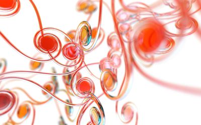 Close-up of colored glass over white background