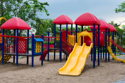 Outdoor player for children at playground in the park.