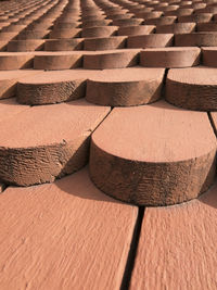 Full frame shot of wooden roof