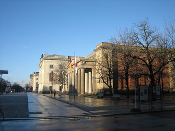 View of building against blue sky