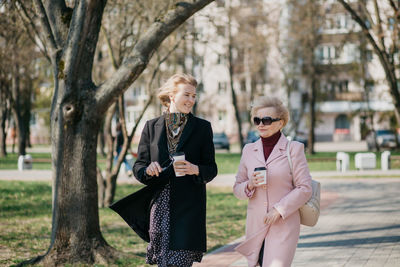 Mother and daughter spending time together. enjoying springtime.