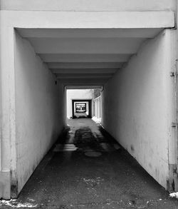 Empty corridor of building